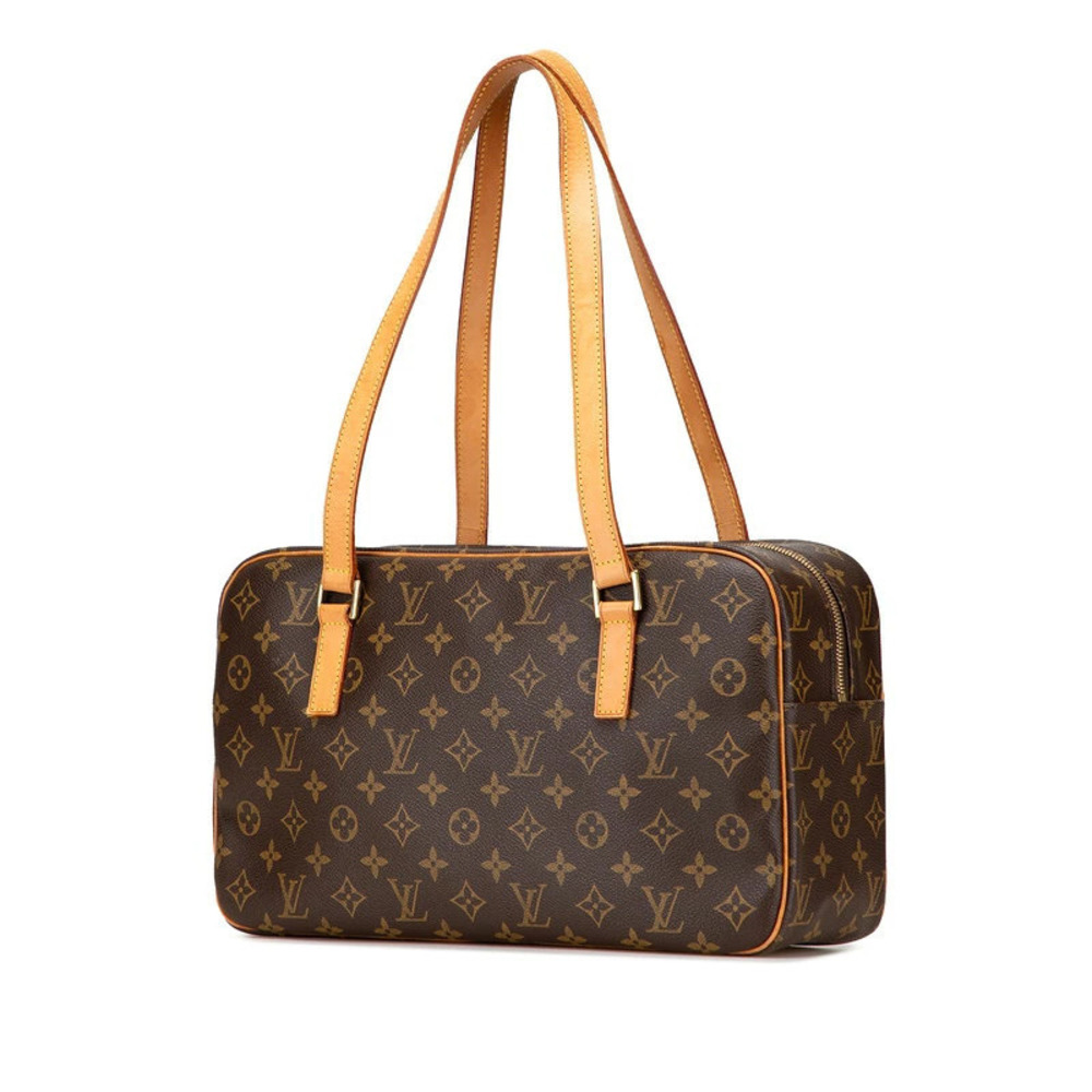 Louis Vuitton Brown Bag 2way Monogram Shoulder Cite Leather Brown